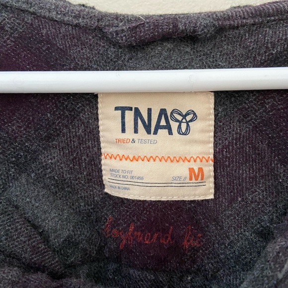 Hooded Flannel Purple and Grey - Picture 2 of 3